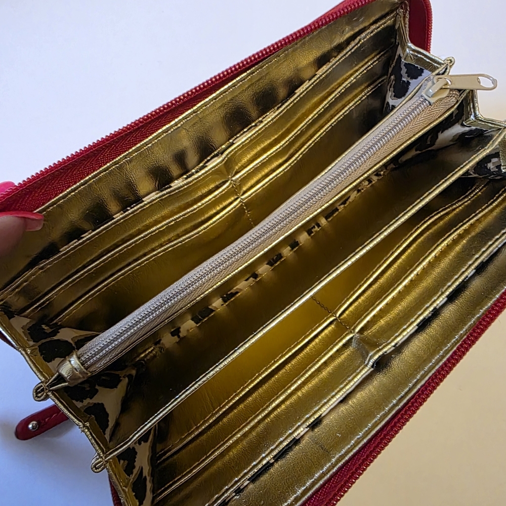 Nine West Fire Engine Red Wallet - Picture 2 of 3